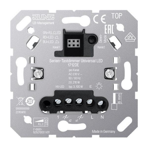 Jung Serien-Tastdimmer Universal LED mit Nebenstelleneingang