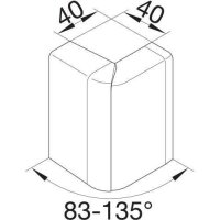 Hager Tehalit Außeneck einstellbar SL 20x80 Dekor...