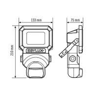 EsyLux LED-Strahler SUN AFL TR 900 830 MD WH