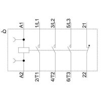 Siemens 3RT20151AP02 Leistungsschütz AC3 7 A/3...