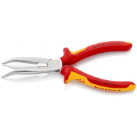 Knipex 26 26 200 Flachrundzange mit Schneide gebogen...