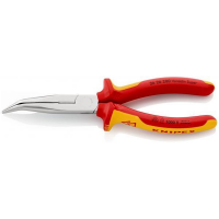 Knipex 26 26 200 Flachrundzange mit Schneide gebogen...