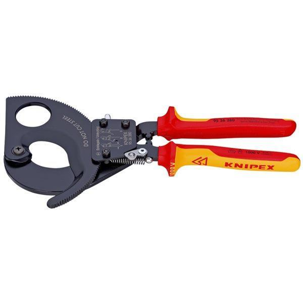 Knipex 95 36 280 Kabelschneider Ratschenprinzip bis Ø 52 mm / 380mm²