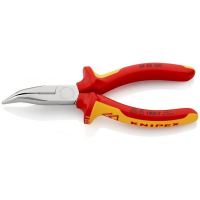 Knipex 25 26 160 Flachrundzange mit Schneide gebogen...