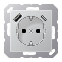 Jung Schuko Steckdose mit USB-Ladegerät  SAFETY+...