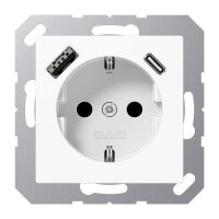 Jung Schuko Steckdose mit USB-Ladegerät  SAFETY+...