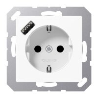 Jung Schuko Steckdose mit USB-Ladegerät  SAFETY+...