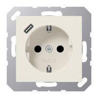 Jung Schuko Steckdose mit USB-Ladegerät SAFETY+...