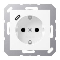 Jung Schuko Steckdose mit USB-Ladegerät  SAFETY+...