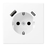 Jung Schuko Steckdose mit USB-Ladegerät SAFETY+...