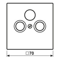 Jung Abdeckung für Universal-Sat/BK-Dosen Serie LS graphitschwarz matt