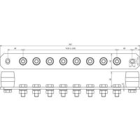 DEHN Potentialausgleichsschiene 472227 PAS I 8AP M10 CU