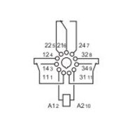 Finder 60.13.9.024.0040 Industrie-Steckrelais 3 Wechsler...