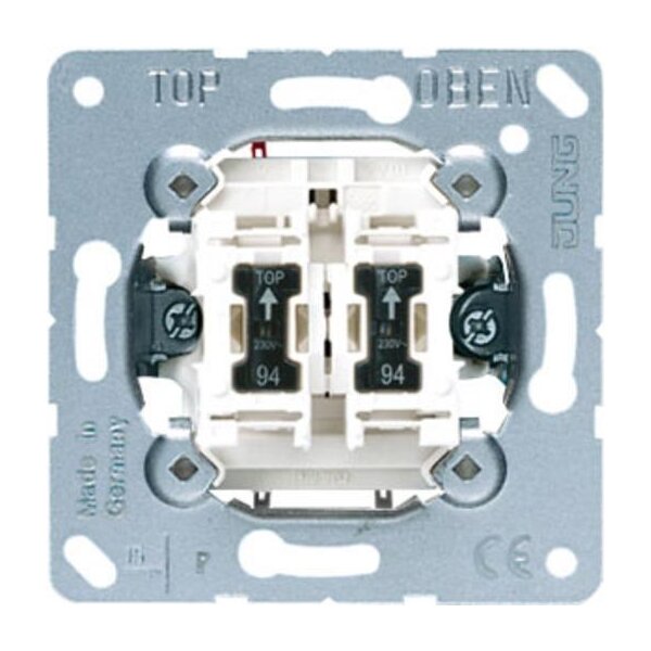 Jung Wippschalter Serienschalter mit 2 Glimmlampen