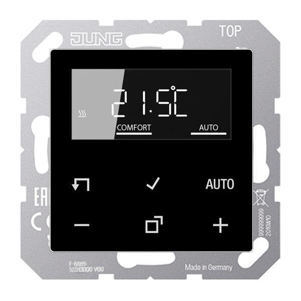 Jung LB-Management Raumthermostat-Set Serie AS/A schwarz