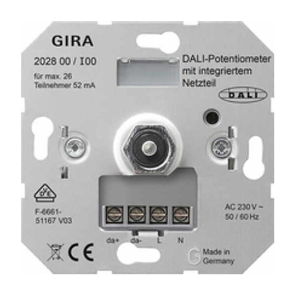 Gira DALI-Potentiometer Netzteil Einsatz