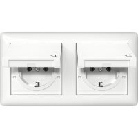 Gira Steckdose Schuko Set IP44 Standard 55 reinweiß...