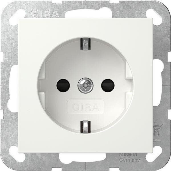 Gira Steckdose Schuko Safety+ ohne Krallen System 55 reinweiß glänzend