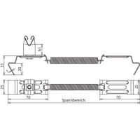 DEHN 206249 Dachleitungshalter SPANNgrip NIRO Bauhöhe Leitungshalter 32mm