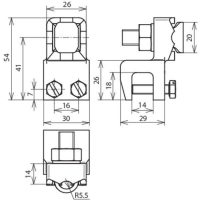 DEHN 370014 Anschlussklemme mit KS-Schraube längs...