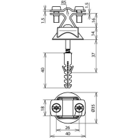 DEHN274160 Leitungshalter  NIRO f. Rd 8-10mm