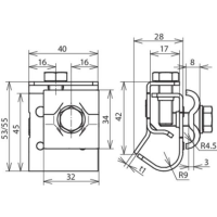 DEHN 339059 Dachrinnenklemme für Wulst 16-22 mm NIRO