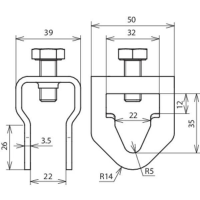 DEHN 630129 Einschrauben-Anschlussklemme NIRO (V4A)