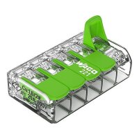 Wago 221-425 Verbindungsklemme Green Range 5fach bis 4...