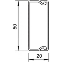 OBO Bettermann WDK20050RW Wand-/Deckenkanal 20x50...