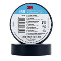 3M Temflex Vinyl-Isolierband 165 Schwarz 15 mm x 10 m 10Stk.