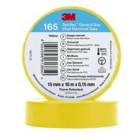 3M Temflex Vinyl-Isolierband 165 Gelb 15 mm x 10 m 10Stk.