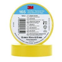 3M Temflex Vinyl-Isolierband 165 Gelb 15 mm x 10 m 10Stk.