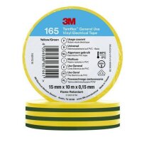 3M Temflex Vinyl-Isolierband 165 Grün/Gelb 15 mm x...