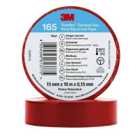 3M Temflex Vinyl-Isolierband 165 Rot15 mm x 10 m 10Stk.