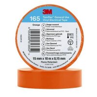 3M Temflex Vinyl-Isolierband 165 Orange 15 mm x 10 m 10Stk.