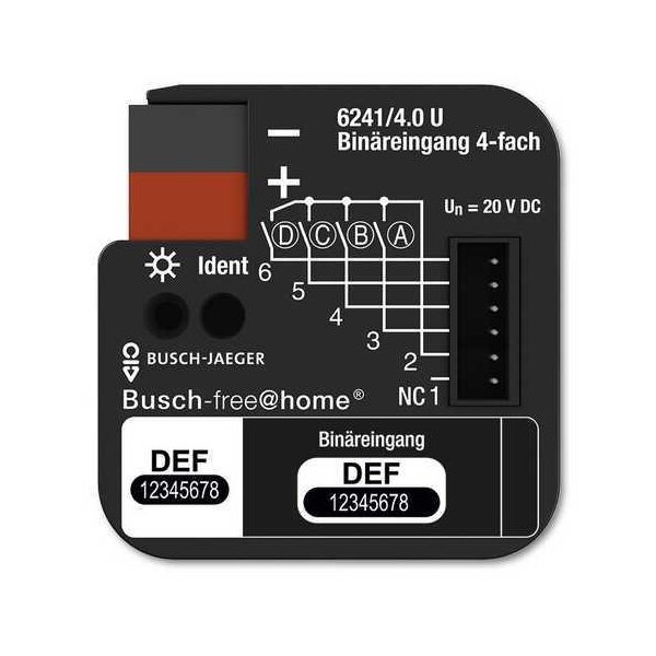 Busch-Jaeger 6241/4.0 U 6241/4.0U Binäreingang, 4fach, UP, BJE  2CKA006220A0005