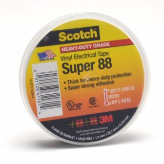 3M Scotch® Super 88 PVC Elektro-Isolierband 19mm x20m schwarz