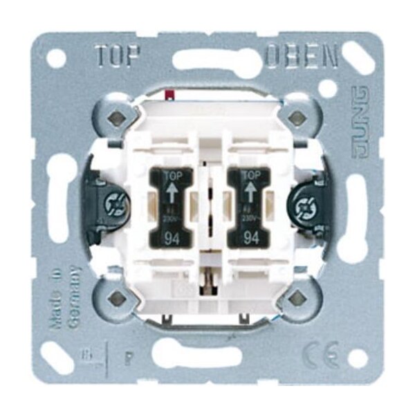 Jung Doppeltaster 2 Schließer mit 2 Glimmlampen