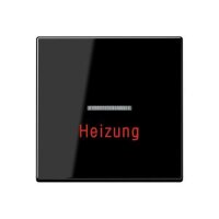 Jung Wippe 1fach mit Lichtleiter Heizung Serie A schwarz