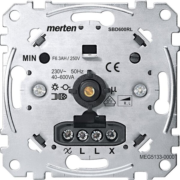 Merten Drehdimmer-Einsatz für induktive Last 40-600 W/VA