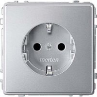 Merten Schuko-Steckdose safety+ aluminium Aquadesign