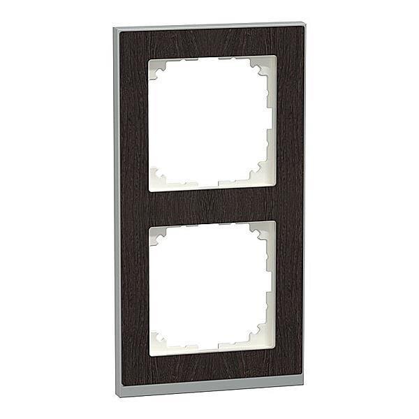 Merten M-Pure Decor-Rahmen 2fach Wenge/aluminium M-Pure Decor