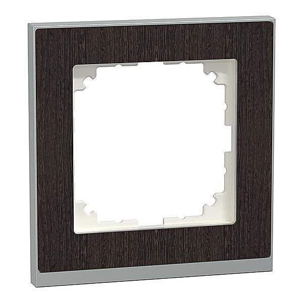 Merten M-Pure Decor-Rahmen 1fach Wenge/aluminium M-Pure Decor