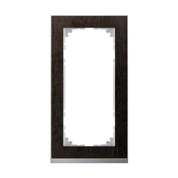 Merten M-Pure Decor-Rahmen 2fach ohne Mittelsteg Wenge/aluminium M-Pure Decor