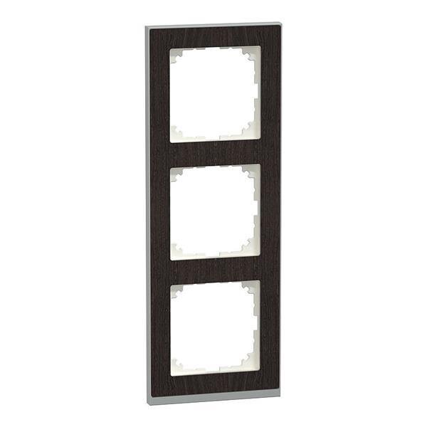 Merten M-Pure Decor-Rahmen 3fach Wenge/aluminium M-Pure Decor