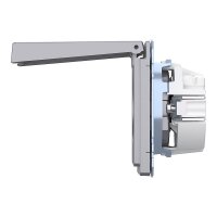 Merten Schuko Steckdose mit Klappdeckel IP44 Edelstahl System Design