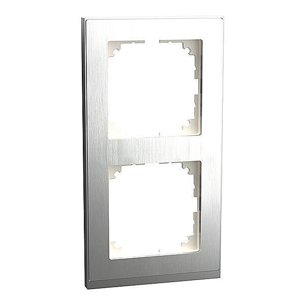 Merten M-Pure Decor-Rahmen 2fach Edelstahl/aluminium M-Pure Decor