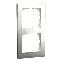 Merten M-Pure Decor-Rahmen 2fach Edelstahl/aluminium...