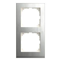 Merten M-Pure Decor-Rahmen 2fach Edelstahl/aluminium...