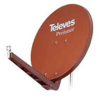 Televes Aluminium Sat-Reflektor S85QSD-Z ziegelrot